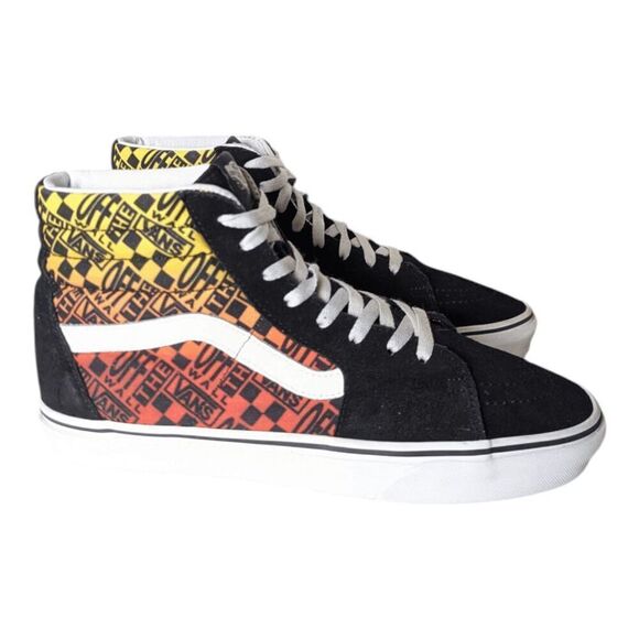 VANS Sk8-Hi 'Logo Flake' Sneakers Size 9.5 - Picture 3 of 11